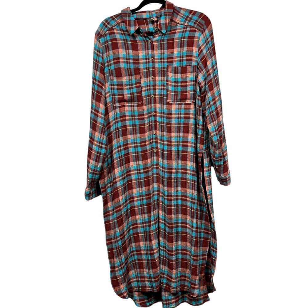 Anthropologie Pilcro Women’s Plaid Button Up Shirt Dress / Size-Medium
